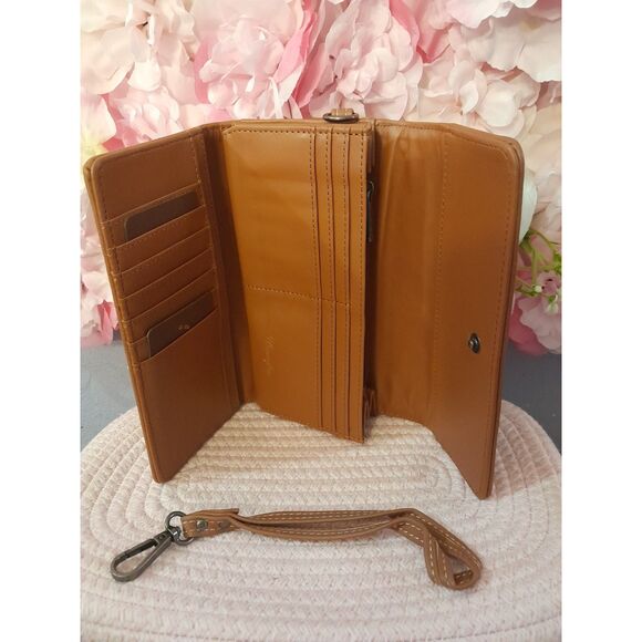 Wrangler 2PCS Tote Bags Top-handle Handbags and Purse with Clutch Wallet - Picture 9 of 9